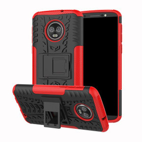 Moto G6 Plus Heavy Duty Case Red