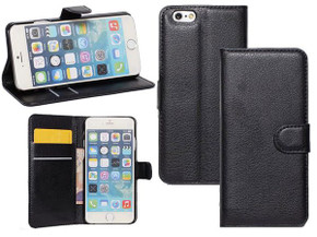 Iphone 6Plus/6Splus      Pu Wallet Case    [Black]