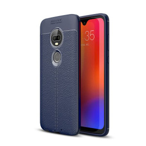 Moto G7/G7Plus Leather Texture Case Navy