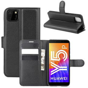 Huawei Y5P      Pu Wallet Case    [Black]
