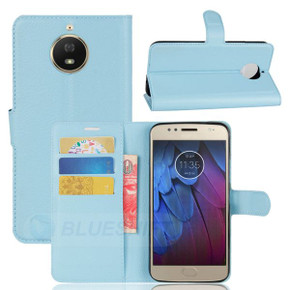 Moto G5S      Pu Wallet Case    [Lightblue]