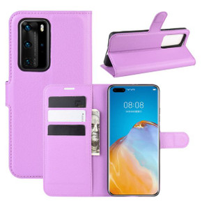 Huawei P40 Pro      Pu Wallet Case    [Purple]