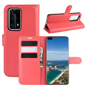 Huawei P40 Pro Plus      Pu Wallet Case    [Red]
