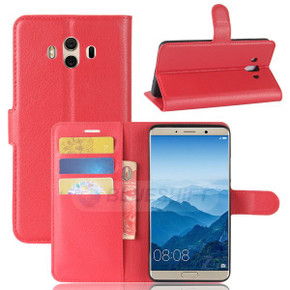 Huawei Mate 10      Pu Wallet Case    [Red]