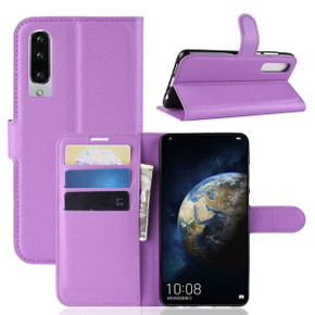 Huawei P30      Pu Wallet Case    [Purple]
