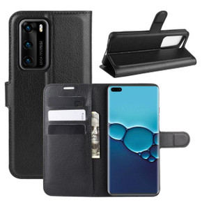 Huawei P40      Pu Wallet Case    [Black]