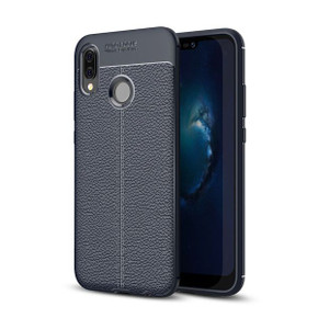 Huawei Nova 3e      Leather Texture Case    Navy