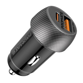 Promate 33W Dual Port Car Charger with QC 3.0 & USB-C - DRIVEGEAR-PD33