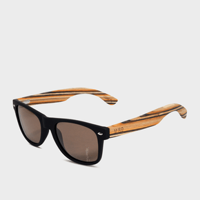 Moana Road 50/50s Sunglasses [Black w/ Striped Arms - 452]