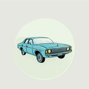 Moana Road Coasters - Set of 6 [ Vintage Car Club - 469]