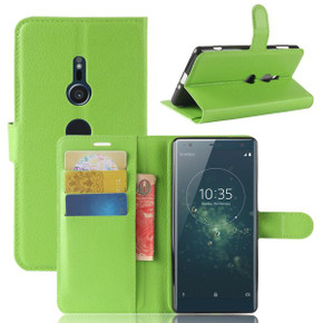 Sony Xperia XZ2      PU Wallet Case    [Green]
