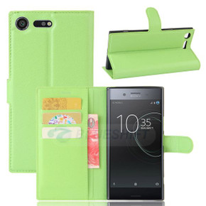 Sony Xperia XZ Premium      PU Wallet Case    [Green]