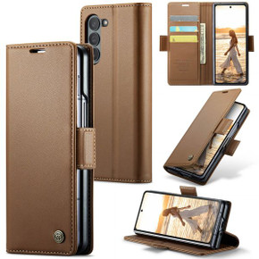 Samsung Galaxy Z Fold 6      Pu Wallet Case    [Brown]