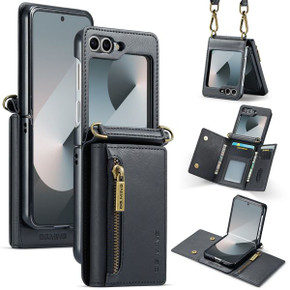 Samsung Galaxy Z Flip 6      Pu Wallet Case    [Black]