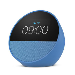 Amazon Echo Spot Smart Alarm Clock with Alexa (2024) [ Ocean Blue ]