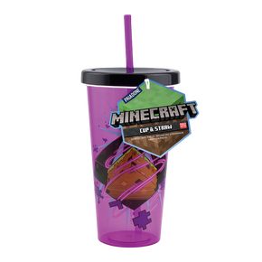 Minecraft Cup with Straw