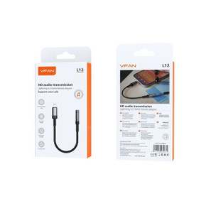 Vipfan Lightning to 3.5mm Audio Jack Adaptor w/ Plug-And-Play (No Need Bluetooth)  (L12) 