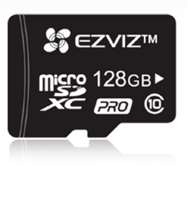 EZVIZ 128GB Professional Micro SD Super Fast Read/Write Class 10 Card Suitable for All Surveillance Cameras & Devices.  
