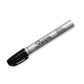 SHARPIE 2-Pack Metal Permanent Marker with Durable Bullet Tip. Tough, Durable, & Built for the Craftsmen. Bold Ink Marks on Wet & Oily Surfaces. Quick-drying Ink. Line Width: 1.5mm