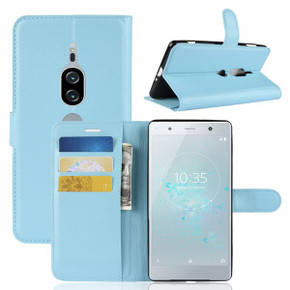 Sony Xperia XZ2 Premium      PU Wallet Case    [Lightblue]