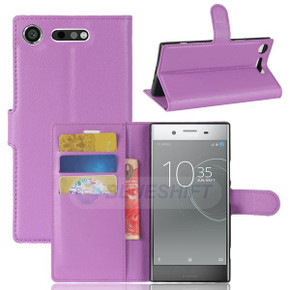Sony Xperia XZ1      PU Wallet Case    [Purple]