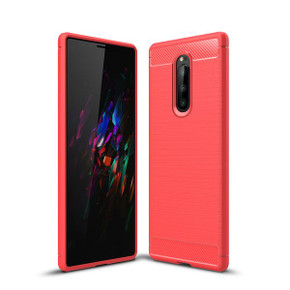 Sony Xperia 1      Carbon Fibre Case    [Red]