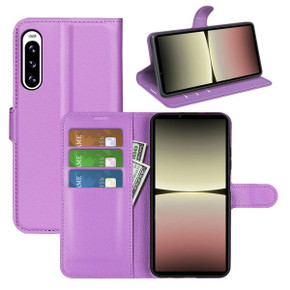Sony Xperia 10 V      Pu Wallet Case    [Purple]