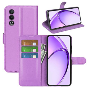 Oppo A80 5G      Pu Wallet Case    [Purple]