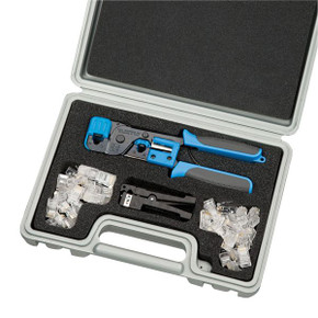 IDEAL INDUSTRIES RJ-45 Cat5e/Cat6 Data Termination Kit with Crimp Tool, Stripper, 50 Modular Plugs & Carrying Case - Product Code: [Insert Product Code Here]