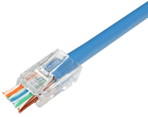IDEAL INDUSTRIES CAT6A/6 UTP RJ45 Push Through Plug (Staggered) - Pack of 50, Compatible with 30-495