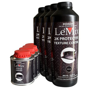 Le Mix 2K Texture Coating Kit - Black - 4L (Product Code: 2KTC-B4L)