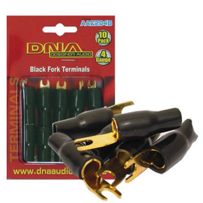 4 AWG Black Fork Terminals (10 Pack) - Product Code: 4AWGFT10P