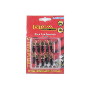 12 AWG Black Fork Terminals - 10 Pack (Product Code: 12AWG-FK10)