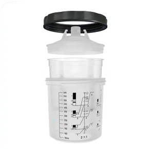Hanspray Speedy Paint System - 400ml Liners/Lids & Hard Cup 125 Micron, 50/Box (Product Code: 400ML50)