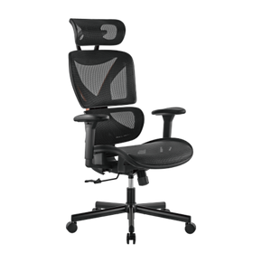 BRATECK SpineX Ergonomic Office Chair with Posture Enhancement. Human Engineering Curved Design, Breathable Mesh Back, Height Adjustable Armrests, Non-Marking Casters, Adjustable Headrest.