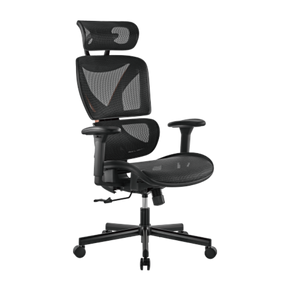 BRATECK SpineX Ergonomic Office Chair with Posture Enhancement. Human Engineering Curved Design, Breathable Mesh Back, Height Adjustable Armrests, Non-Marking Casters, Adjustable Headrest.