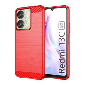 Xiaomi Redmi 13C 4G      Carbon Fibre Case    [Red]