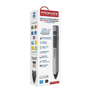 PROMATE Universal Laser Pointer with Stylus Pen, 220mAh Battery, 10m Range, USB-A Dongle - PROPOINTER-S