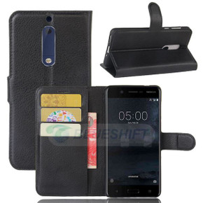 Nokia 5      Pu Wallet Case    [Black]