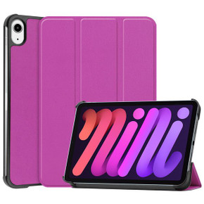 Apple iPad Mini 7 (A17 Pro 2024) Tri-Fold Pu Case [Purple]