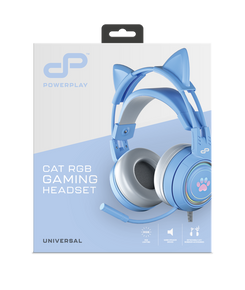 PowerPlay Cat RGB Gaming Headset (Blue)