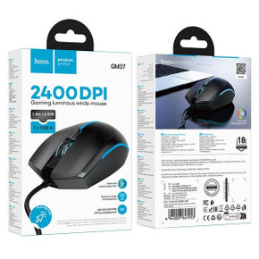 Hoco Wired Gaming Mouse w/ 2400 DPI, LED Light (GM37) 