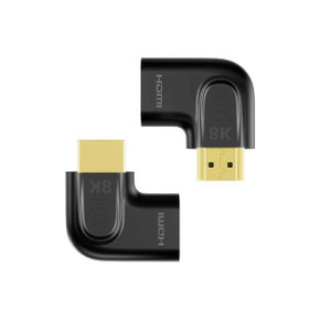 UNITEK 8K HDMI 90 & 270 Degree Vertical Flat  Adapter with Gold-Plater Connectors. Supports HDMI 2.1, Plug & Play, Supports 8K@60Hz/4K@120Hz HDR Images. Black.