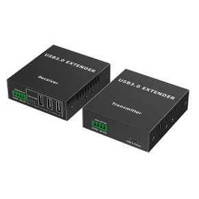 LENKENG 4-Port USB-A 3.0 Extender Over Cat5e/6/7 Network Cable. Extend up to 90m (Cat6a). Easy Plug & Play. Includes Both Tx & Rx Units Rx Includes 4x USB-A, 1x RJ45 In Ports. Tx 1x USB-A, 1x RJ45 Out.
