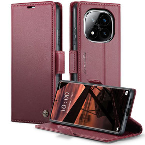 Xiaomi Redmi Note 14 Pro Plus 5G      Pu Wallet Case    [Maroon]