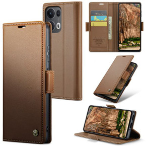 Oppo Reno 13 Pro 5G      Pu Wallet Case    [Brown]