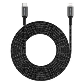 Microdia Execable Tweed Pd60W 2.6M Usb-C To Lightning Cable - Charcoal
