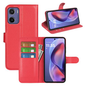 Moto G05      Pu Wallet Case    [Red]