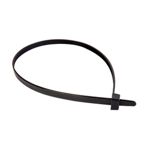 DYNAMIX 4.8 x 370mm UV Black Cable Ties. Pack of 100. 230N/23.4kgs Tensile Strength. Made from U.L. Approved Nylon 6/6 with Flamability Rating of UL 94V-2 
