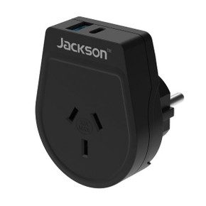 Outbound 20W PD Travel Adapter USB-A/C Ports NZ/AUS Plugs for use in Europe, Bali and more   